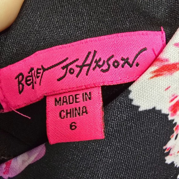 Betsey Johnson Dress Womens 6 Colorful Flowers Lined Maximalist Career Event - Picture 6 of 16